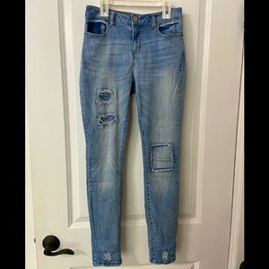 Patchwork Skinny Jeans // Size 7